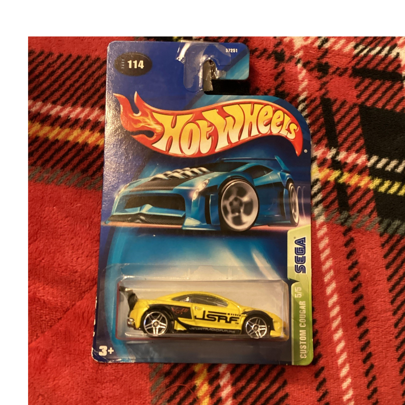 Hot Wheels SEGA Custom Cougar Yellow/Black 1:64 Diecast Car 2004 Unopened