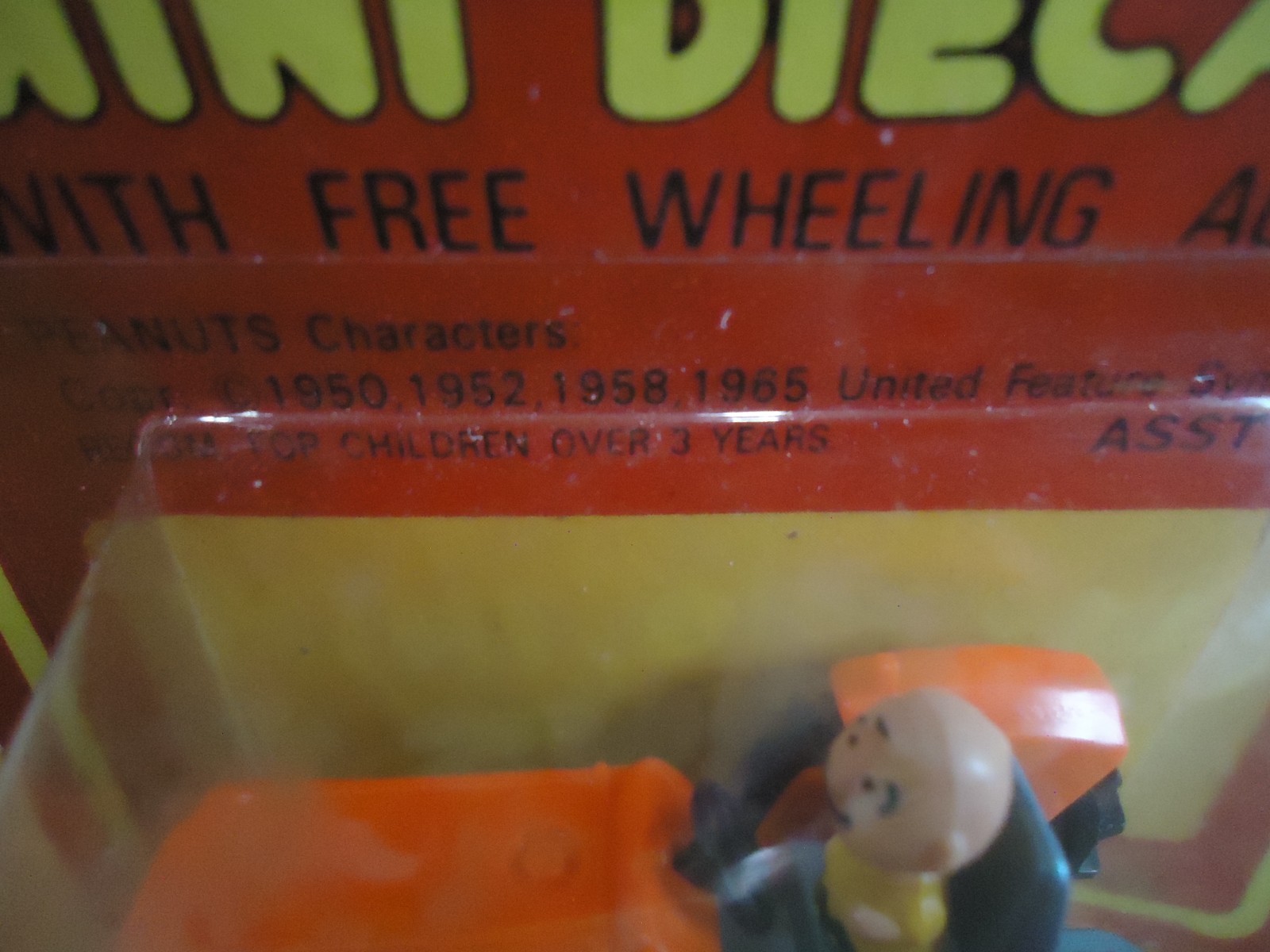 Vintage 1964 Aviva Charlie Brown Tractor Mini Die Cast