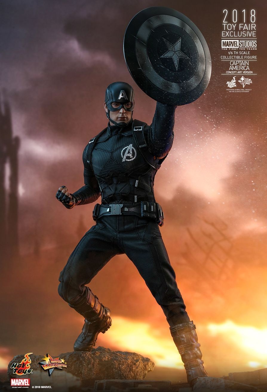 Hot Toys 1/6 mms488 Captain America Concept Art Version Marvel Open Box
