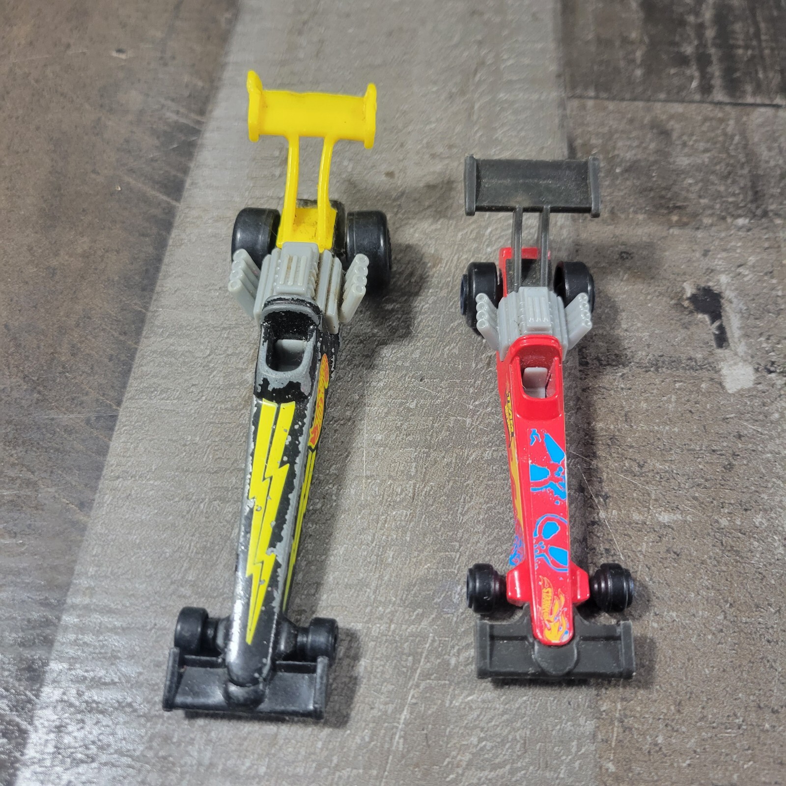 1993 Mattel Hot Wheels Lightning Dragster Drag Racer Lot of 2 -Loose PWC