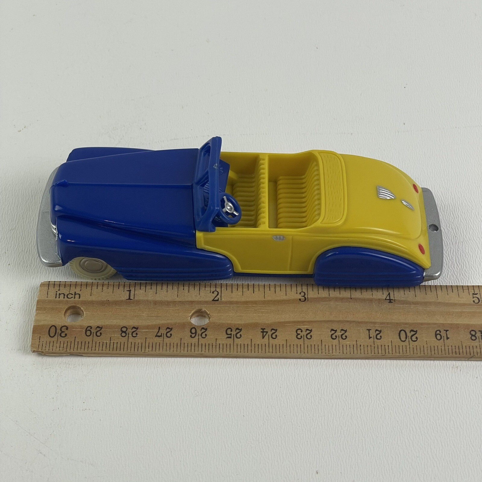 Dimestore Dreams Convertible Car Deluxe Plastic Blue and Yellow