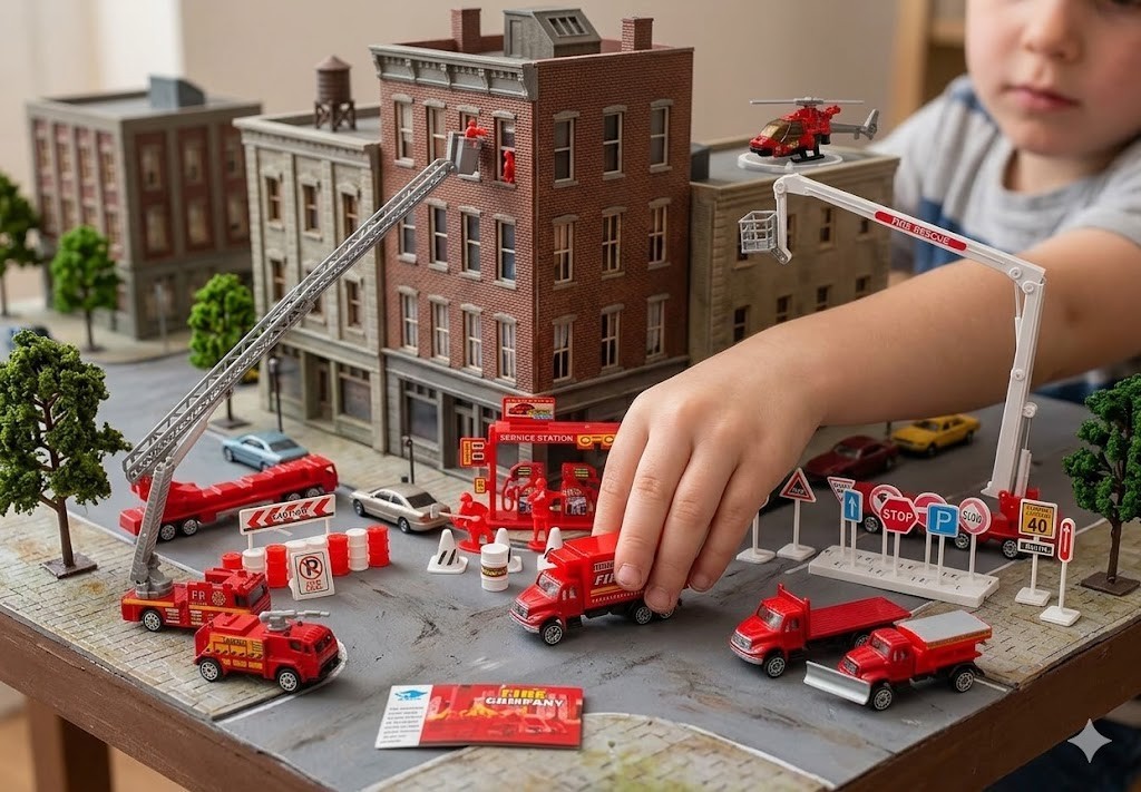 Big-Daddy Fire Rescue Toy Play Set To Create a Perfect Emergency Scene