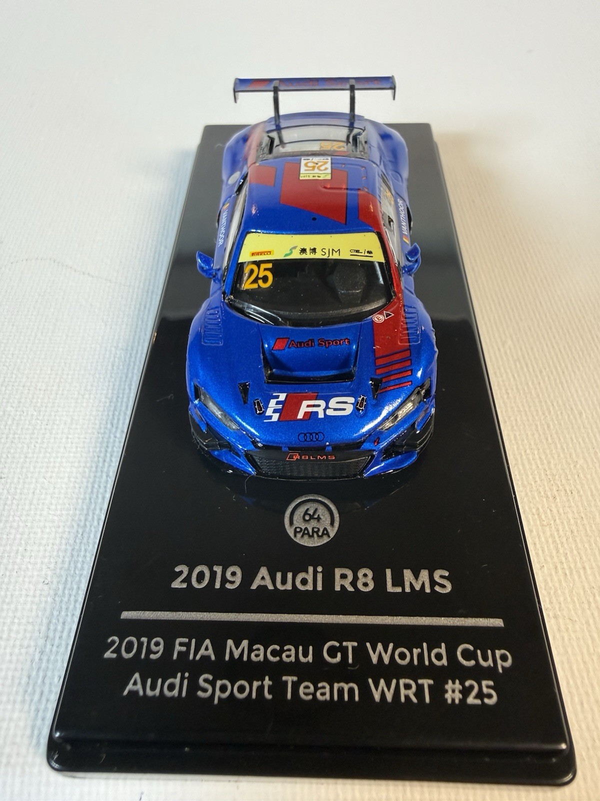 🔥64 Para 1:64 AUDI R8 LMS 2019 FIA Macau GT World Cup Audi Sport Team WRT #25🔥
