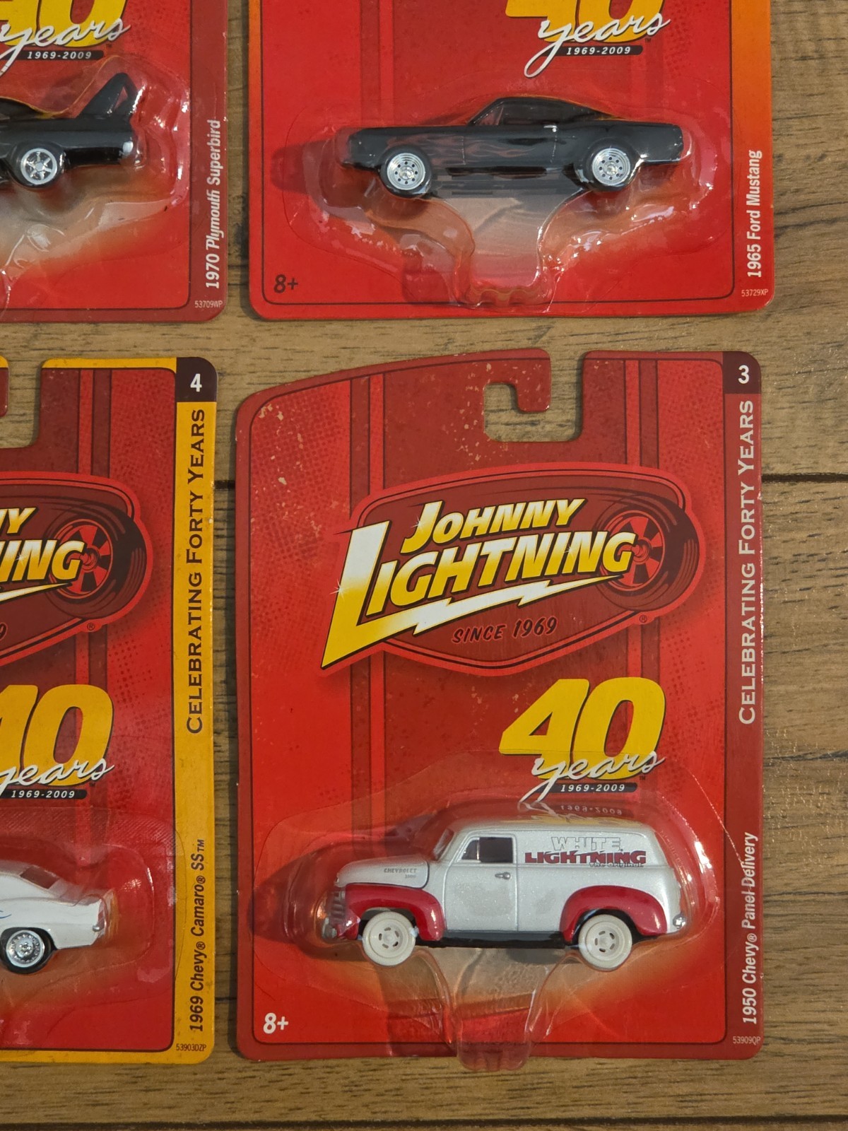 Johnny Lightning 40 Years Plymouth, Mustang, Chevy, AMC, Panel Delivery Lot Of 8