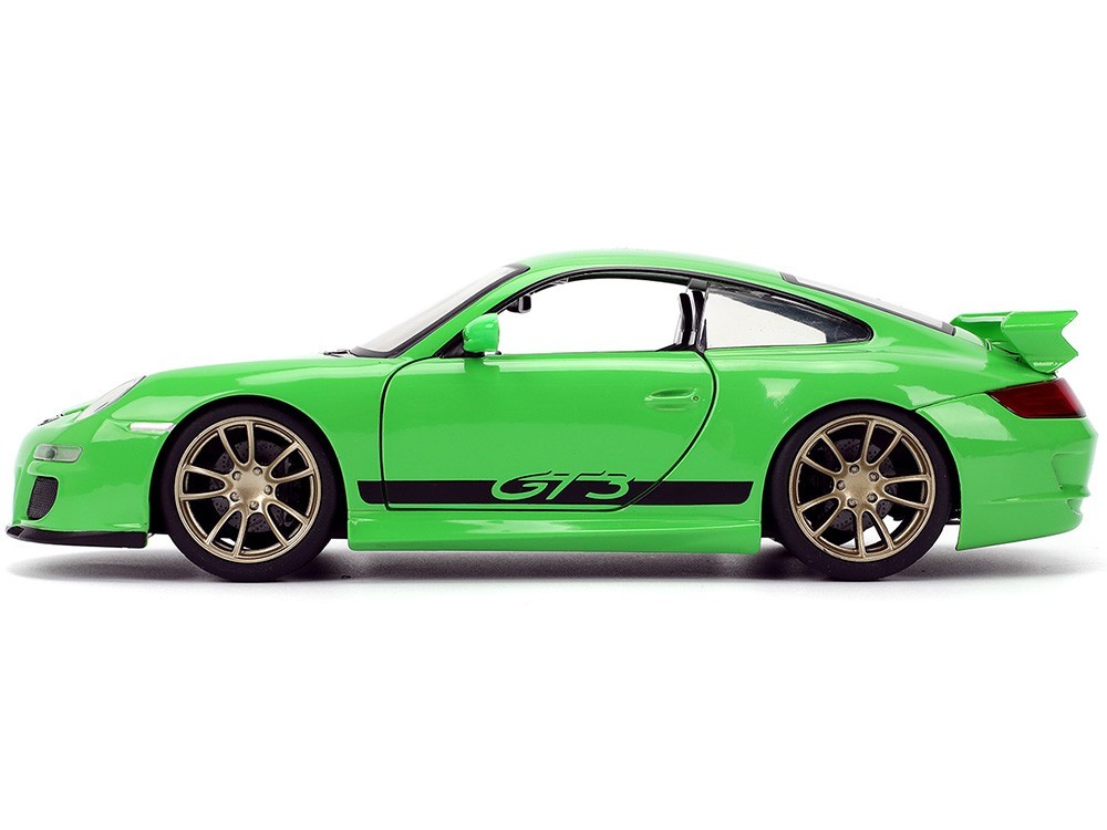 PORSCHE 911 GT3 (997) GREEN “FAST & FURIOUS 25 YEARS” 1/24 DIECAST BY JADA 34919