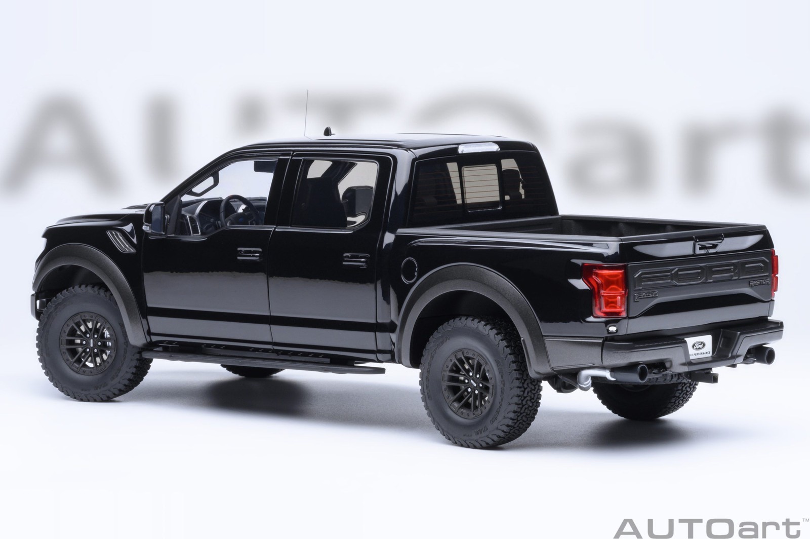 2019 Ford F-150 Raptor Supercrew Agate Black in 1:18 scale by AUTOart