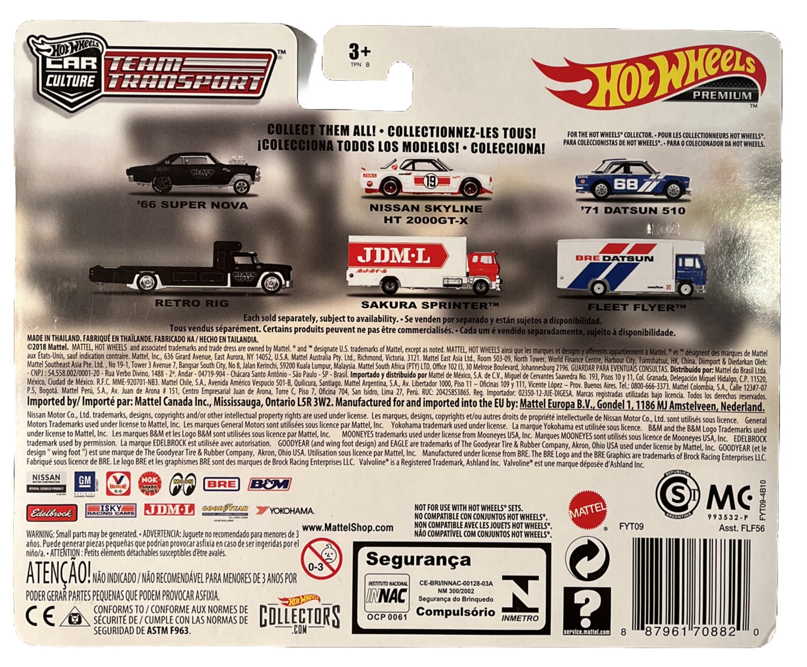 Hot Wheels Team Transport Car Culture ‘66 Super Nova Retro Rig (B64)