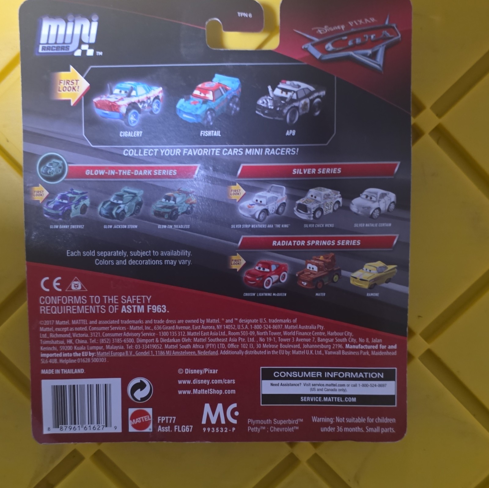 Mattel Disney Pixar Cars Mini Racers Derby Racers Series 3-Pack Metal Unopened