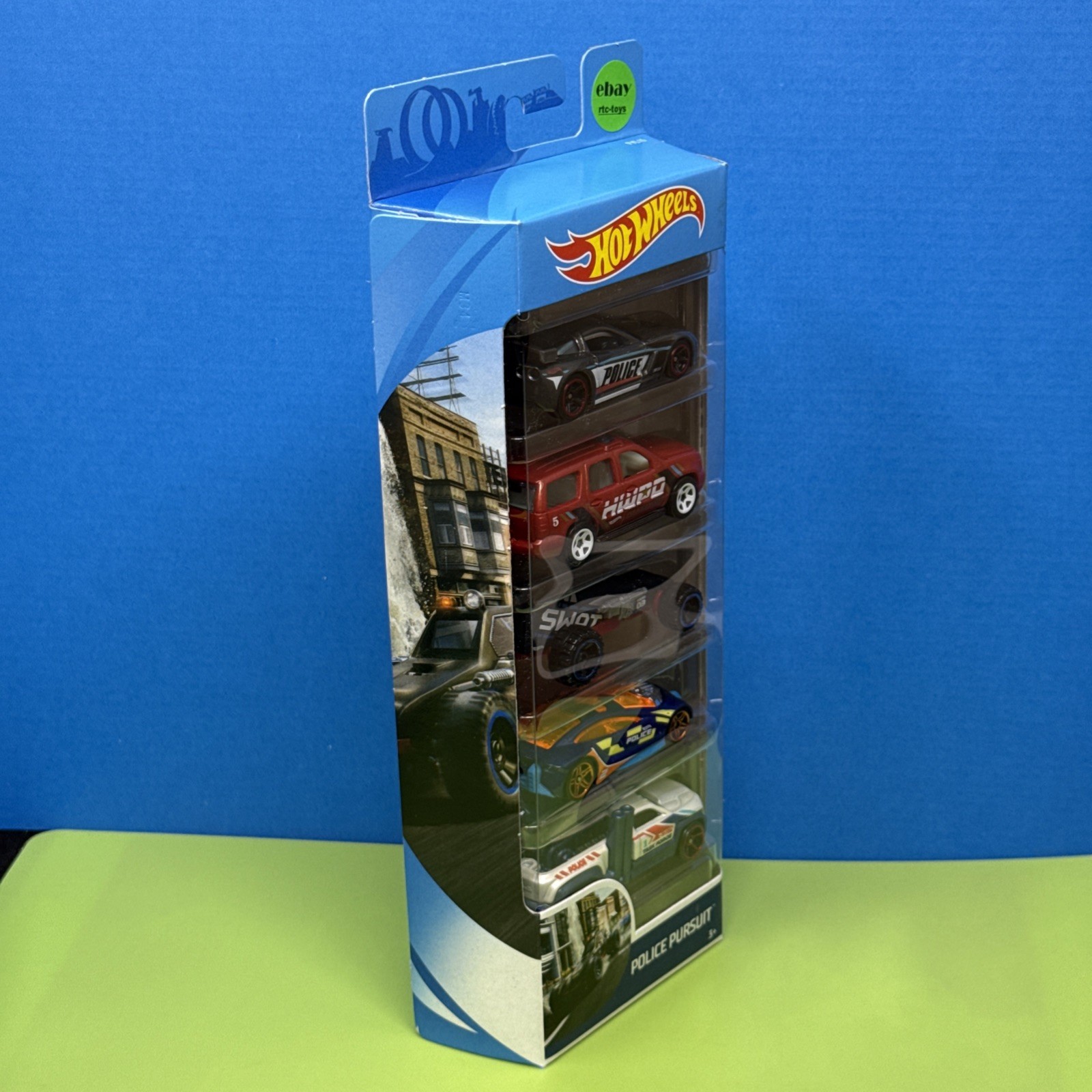 Hot Wheels Police Pursuit 5-Pack FYL15 Swat Task Force HWPD New 2019