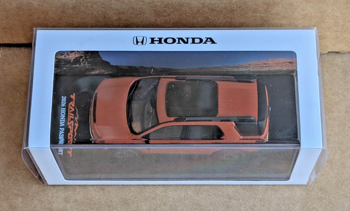 TSM Honda Passport TrailSport Elite 2026 Diecast Dealer Model Sunset Orange 1/43