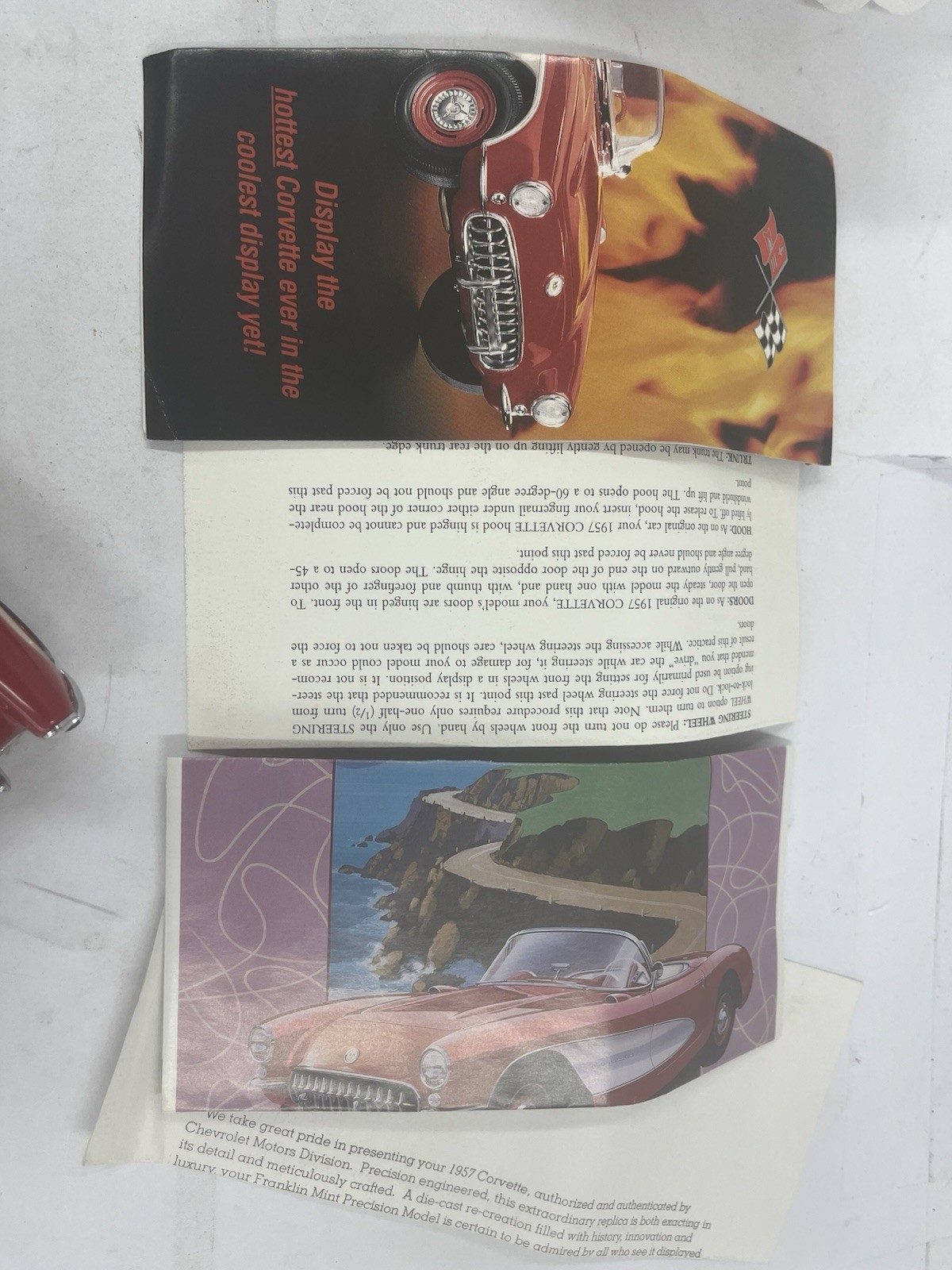 Franklin Mint 1957 CORVETTE Convertible 1:24 Used Please See Photos