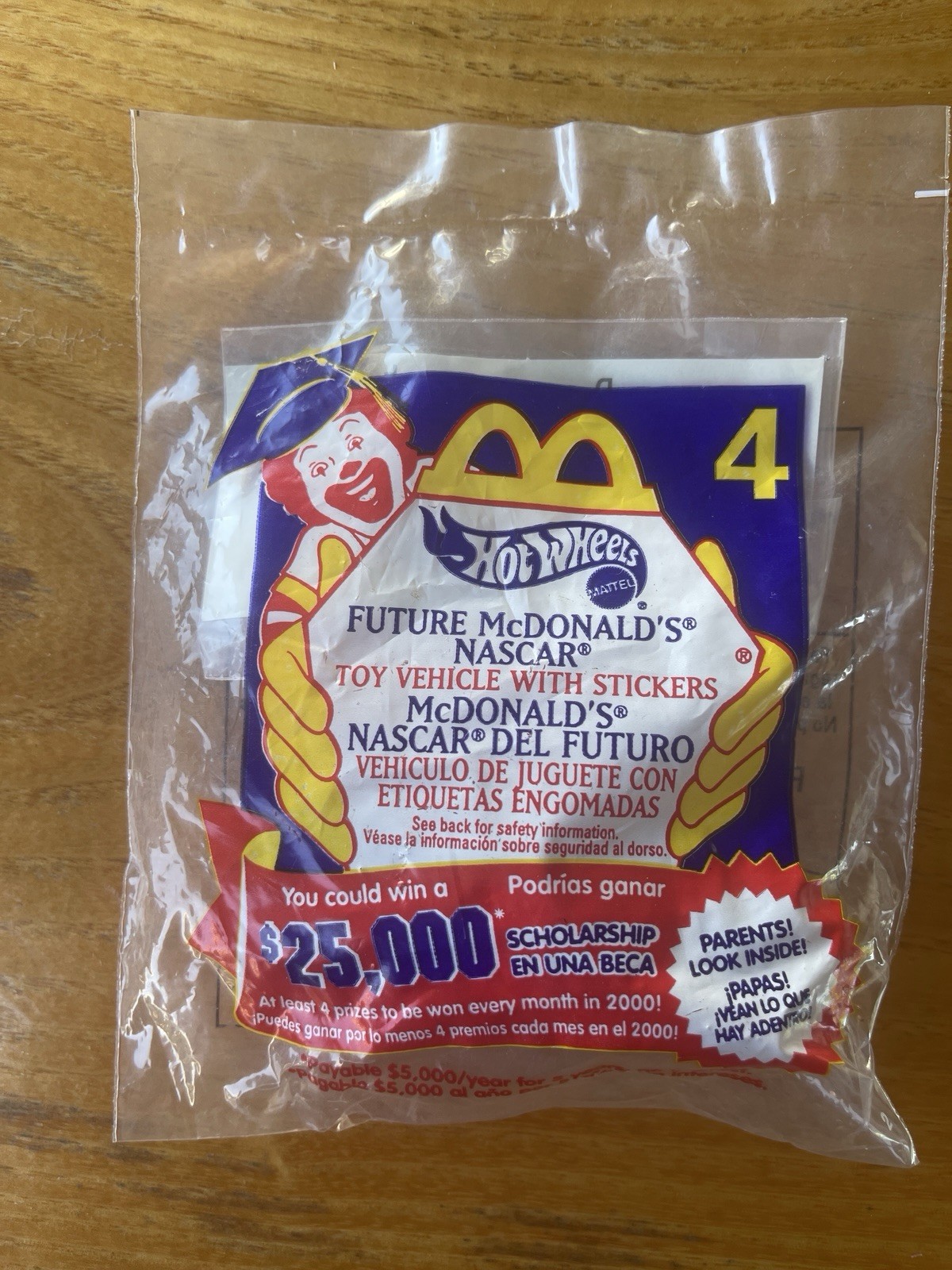McDonald’s 1999 Happy Meal Toy HOT WHEELS #4 Future McDonald’s Nascar NEW