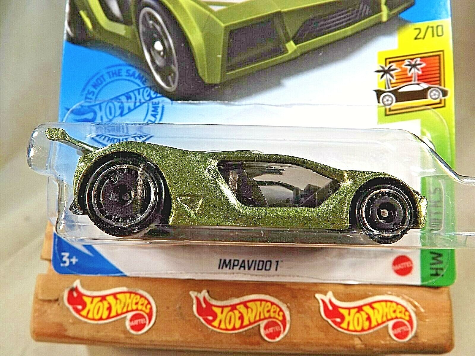 2021 Hot Wheels #200 HW Exotics 2/10 IMPAVIDO 1 Green w/Black AD Sp Chrome Rims