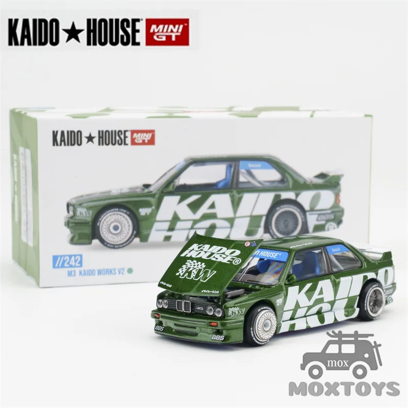 Kaido House x MINI GT 1:64 AE86 Sprinter Trueno ADVAN / M3 Green Model Car