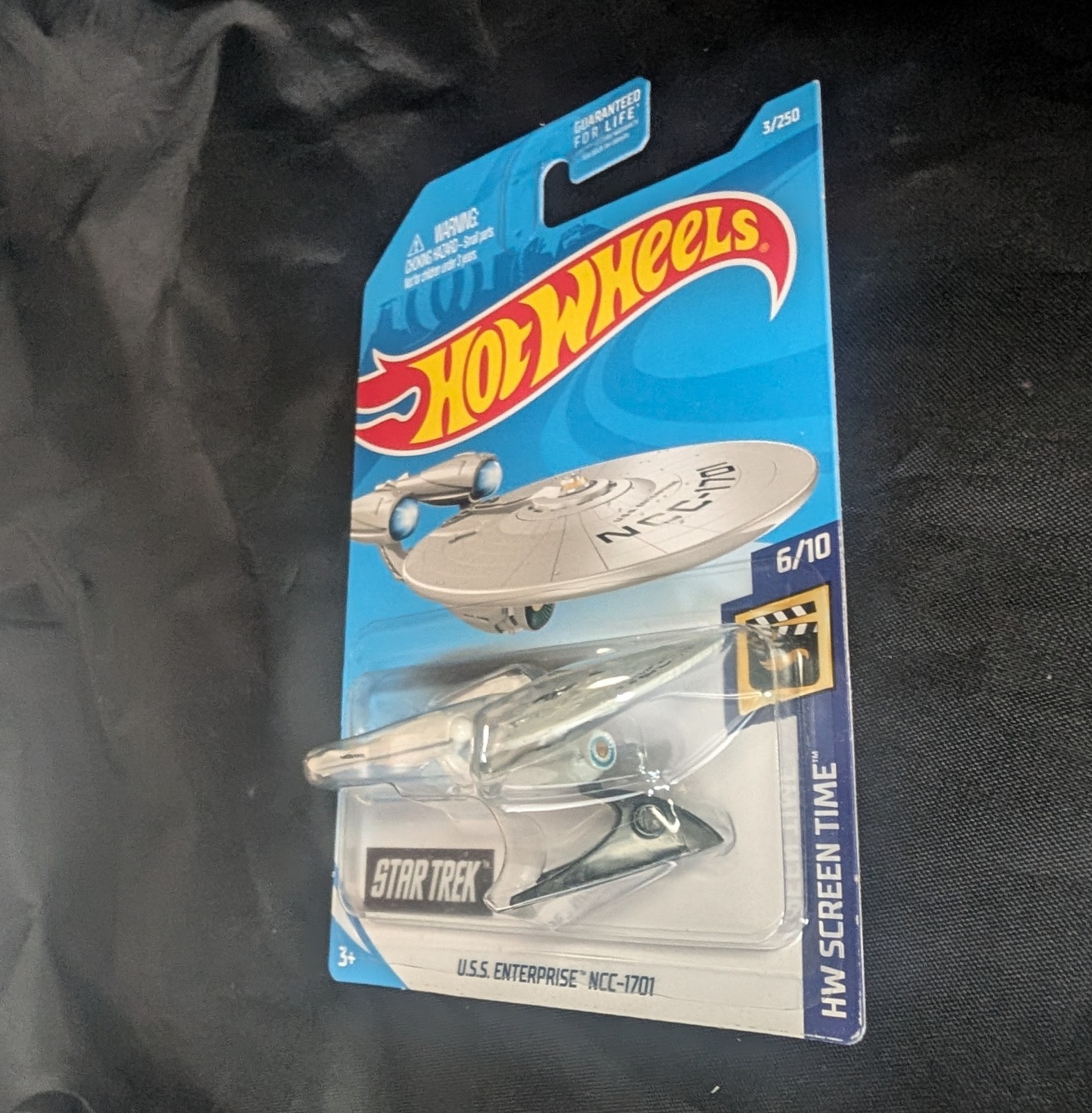 Hot Wheels Star Trek USS Enterprise NCC-1701 White With Stand And Protector Case