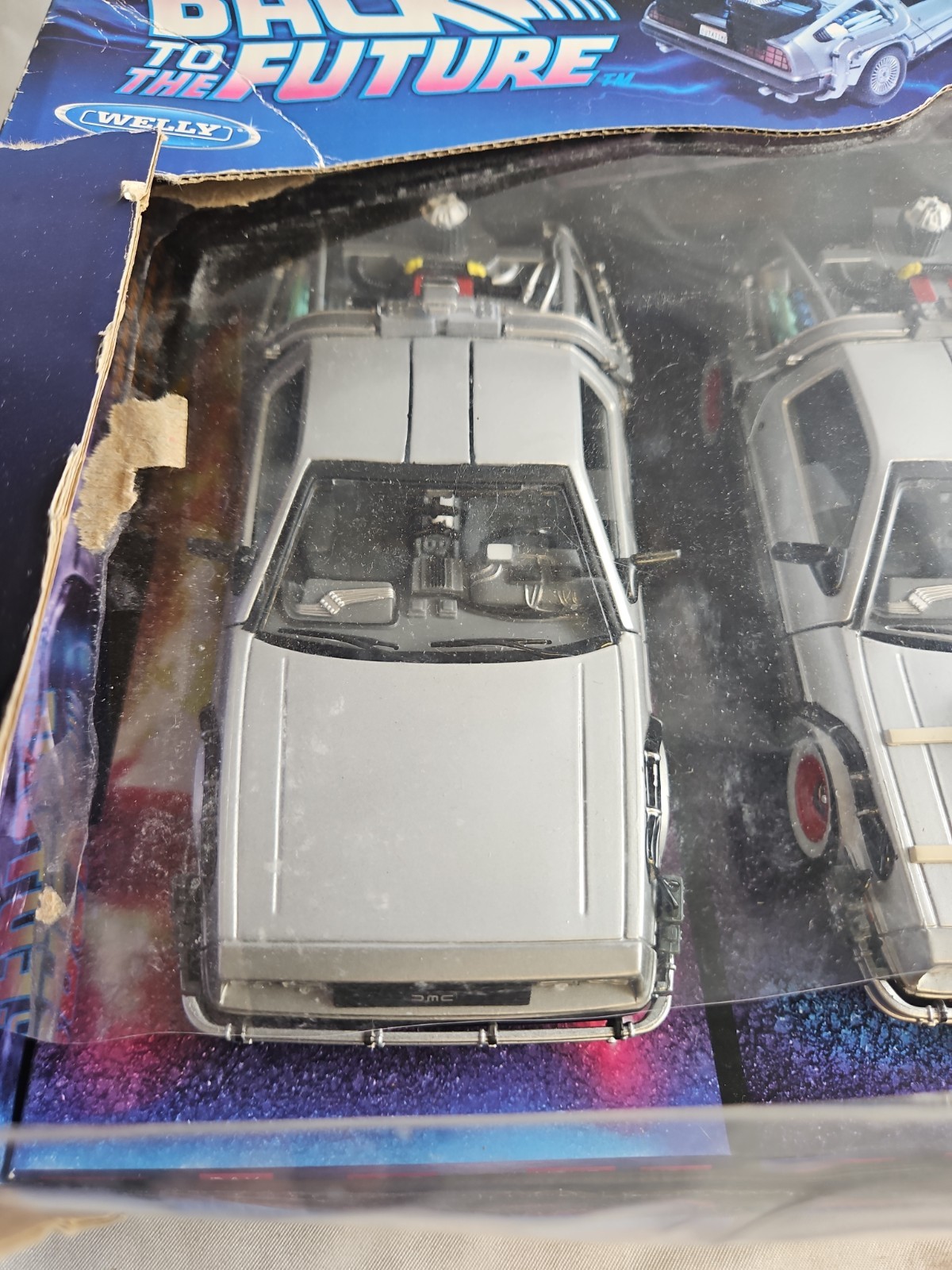 Back To The Future Delorean Time Machine 1:24 Diecast Metal Trilogy Pack #LBC