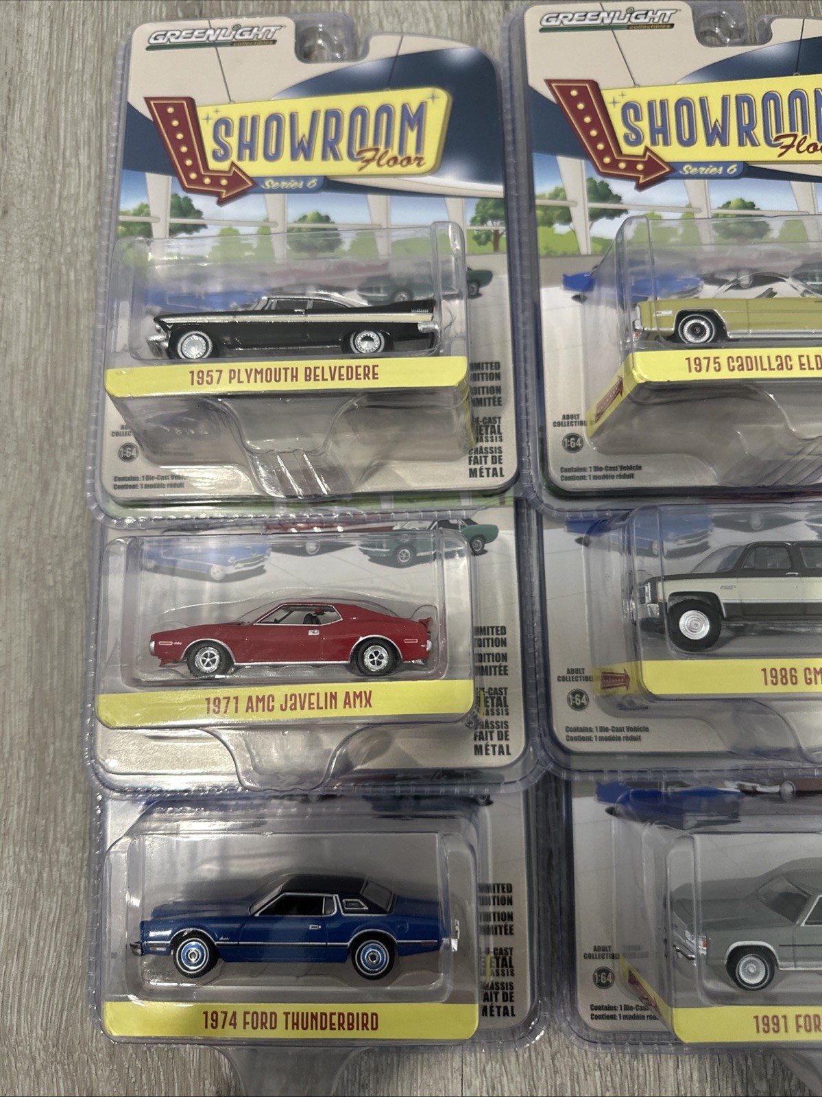 Showroom Floor Series 6 SET OF 6 Diecast 1:64 Scale Models Greenlight Chase RARE