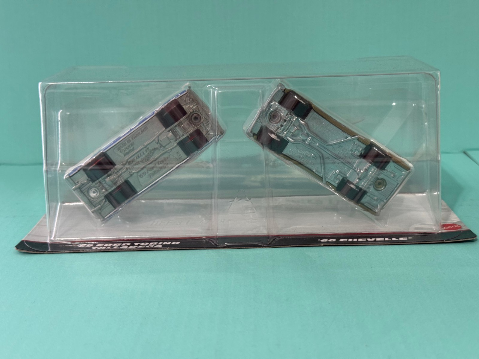 HOT WHEELS TWIN PACK 2 CAR SET ’69 FORD TORINO TALLADEGA ’66 CHEVELLE 1:64 3+