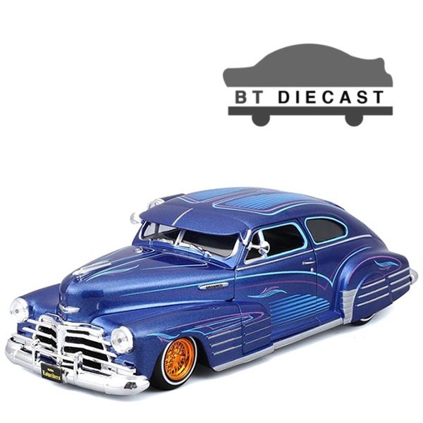 MAISTO DESIGN LOWRIDER LOW RIDERS 1948 CHEVROLET FLEETLINE 1/25 BLUE 32553