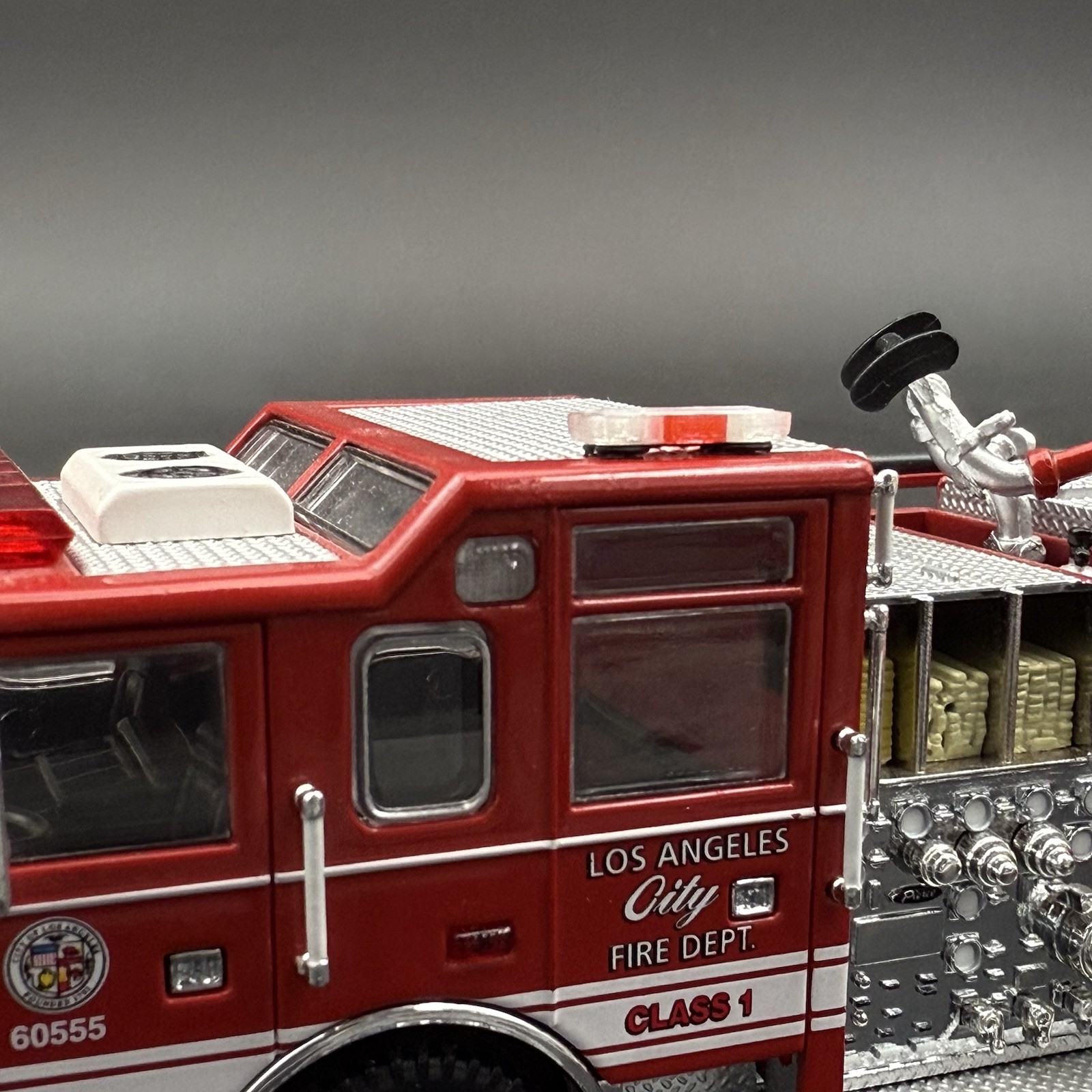 2 Pack 1/64 Mini Whelen Edge Clear Red Clear Lightbar Gray Top Police Fire EMS