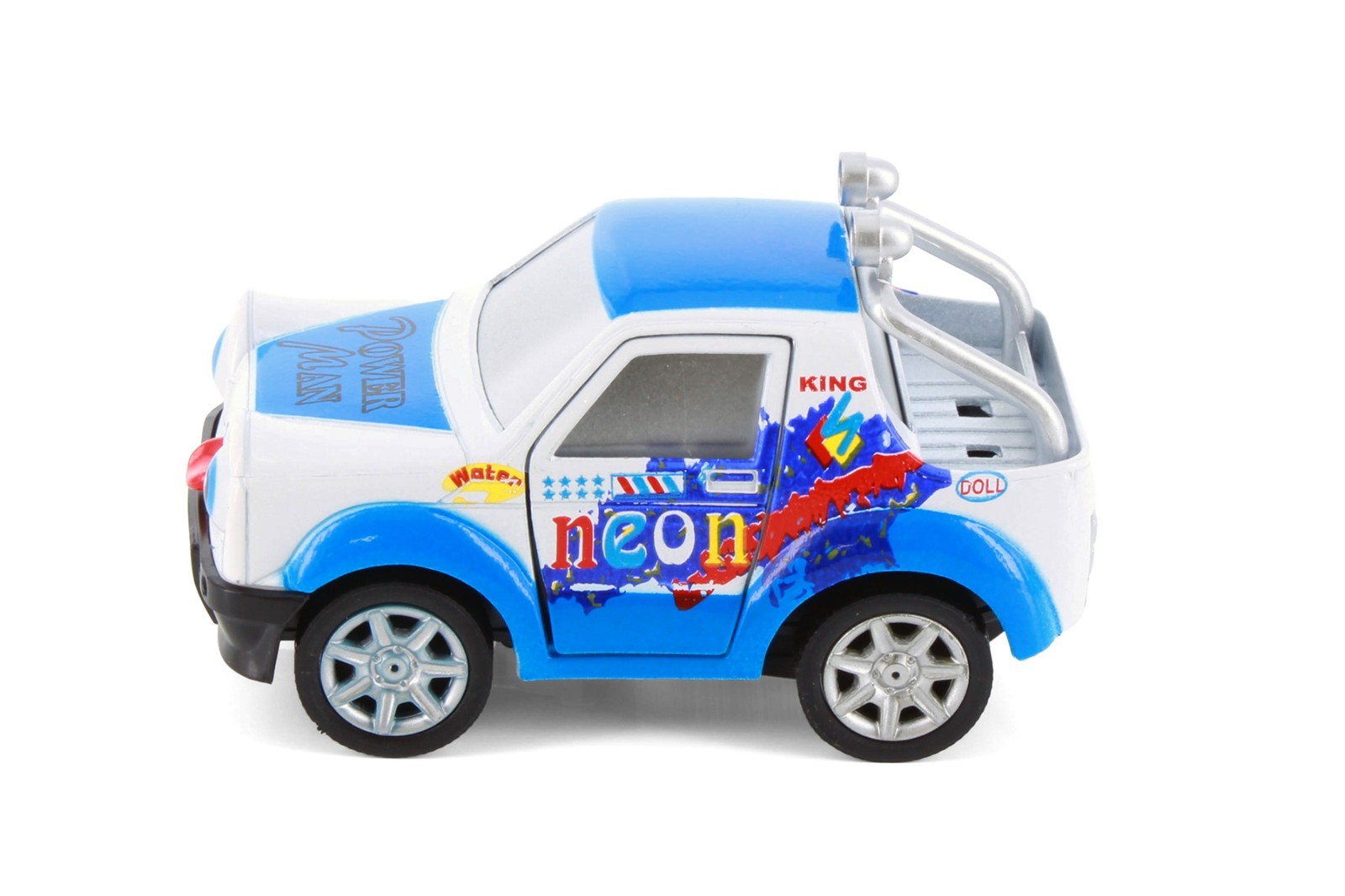 Cutie Cars w/Movable Eyes & Tongues – Power Man, Blue – Showcasts 403/4D – 4″