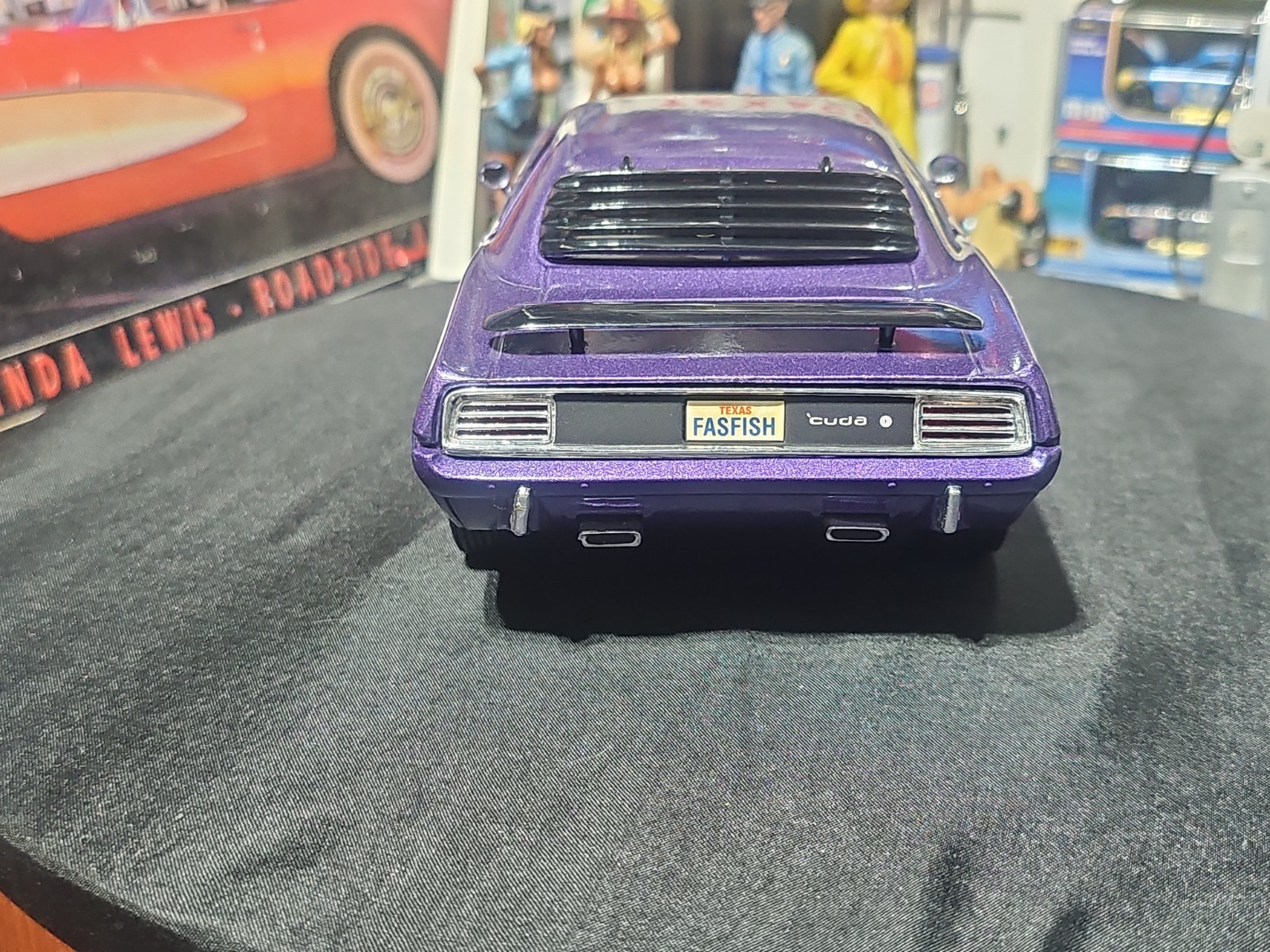 VINTAGE Ertl 1970 Plymouth Hemi Cuda Purple NICE CAR 🚗 READ 📚