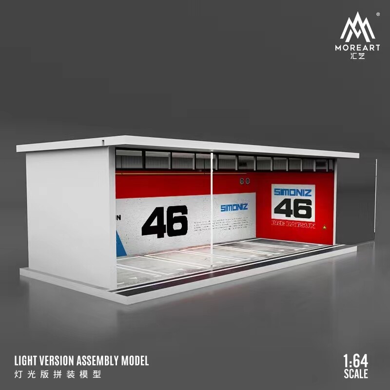 MoreArt 1:64 Assemble Diorama LED Lighting Model Car Station – 4 Versions