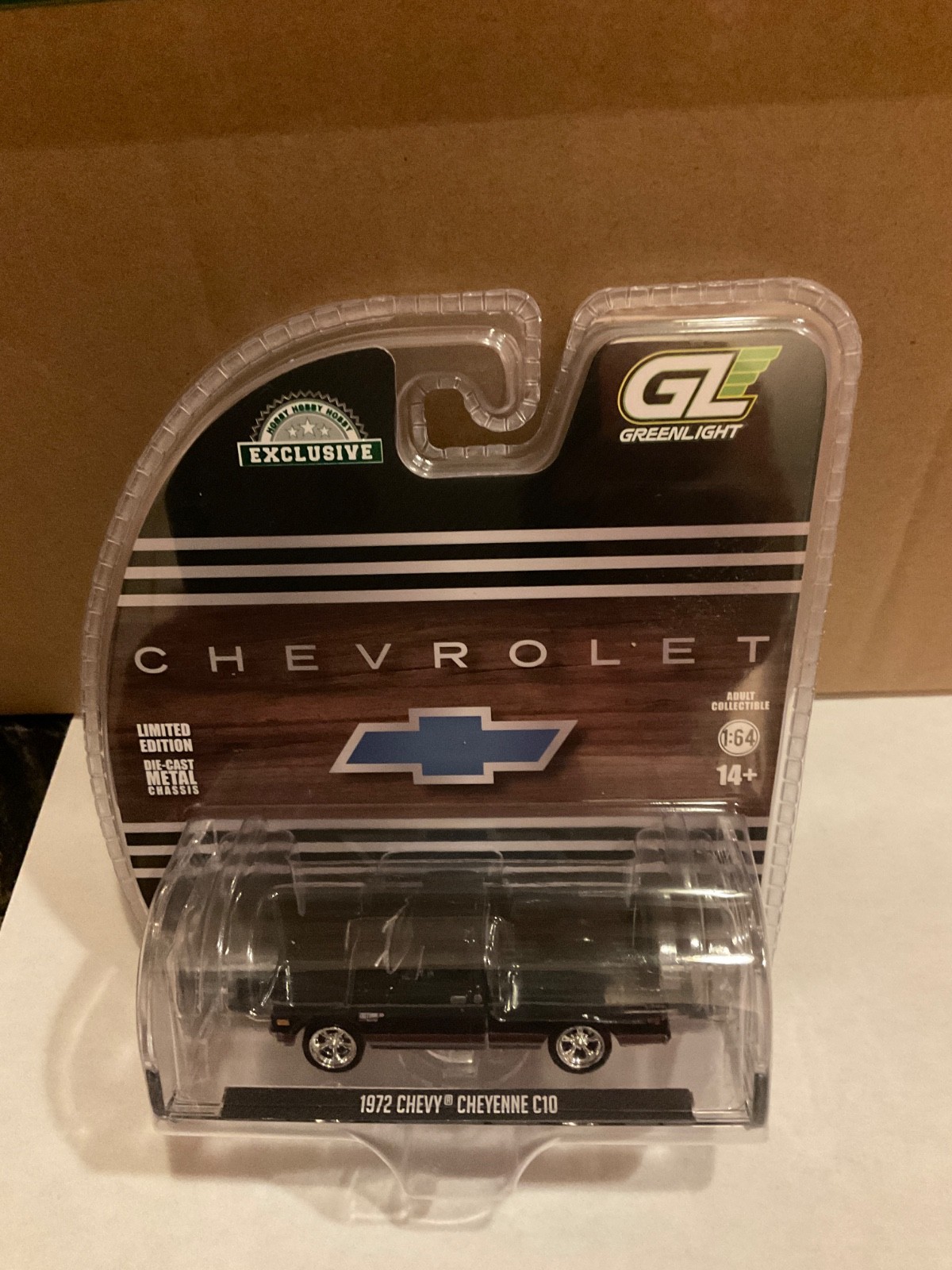 Greenlight Hobby Exclusive 1972 Chevrolet Cheyenne C10 short box black