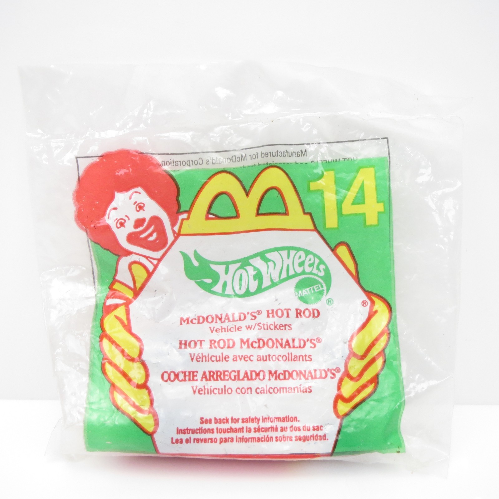 McDonald’s 2000 Happy Meal Toy HOT WHEELS #14 McDonald’s Hot Rod NEW