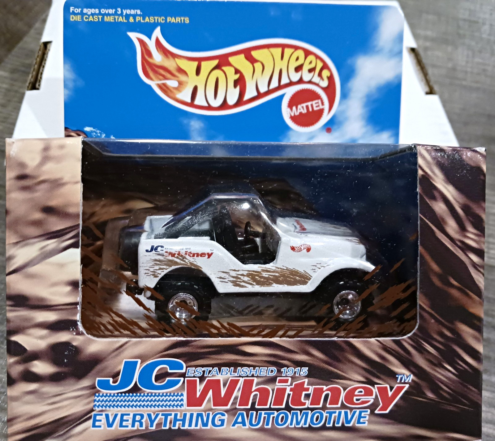 Hot Wheels Jeep CJ-7 1976 JC Whitney 1:64 Diecast White Unopened Box