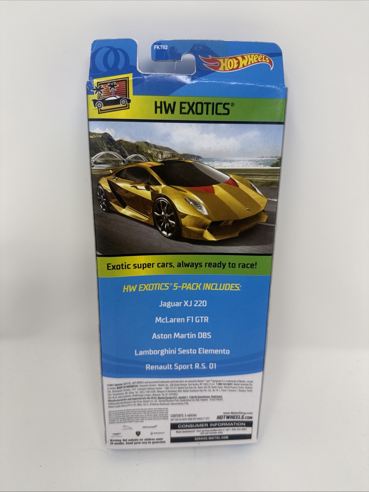 Hot Wheels HW Exotics (2017) Mattel Toy Car 5-Pack Box Set