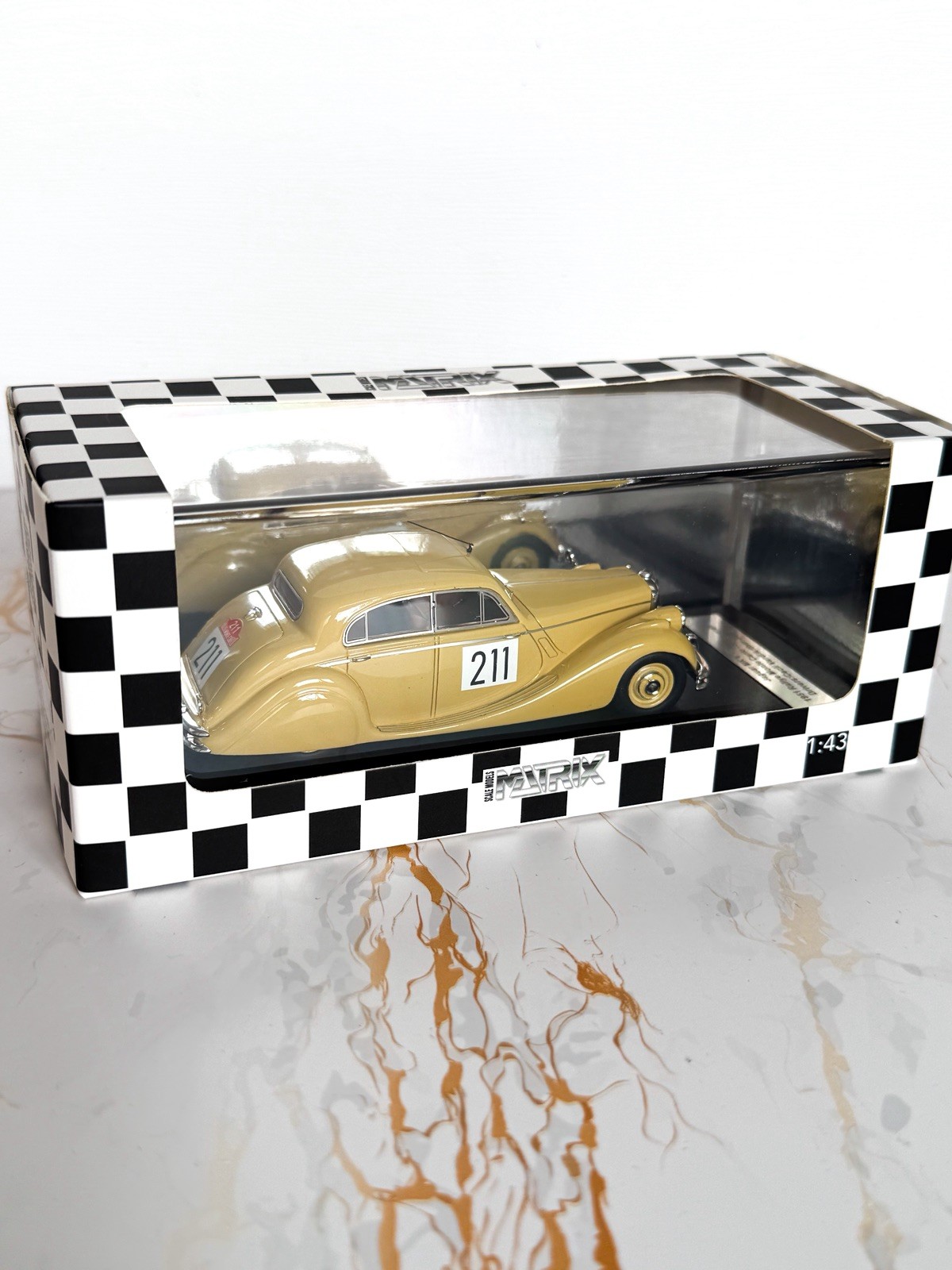 Matrix 1:43 Jaguar MK V #211 1951 Monte Carlo Rally 3rd Resin Model MXR41001-041