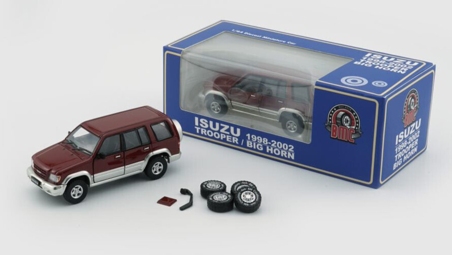 BM Creations 1998-2002 Isuzu Trooper / Big Horn Dark Red LHD 1:64 Diecast Car