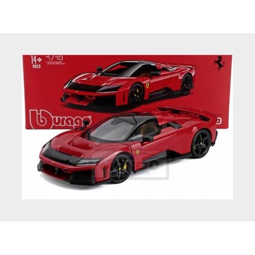 1:18 BURAGO Ferrari F80 2024 Black Wheels Rosso Corsa Red Full Openings BU16918