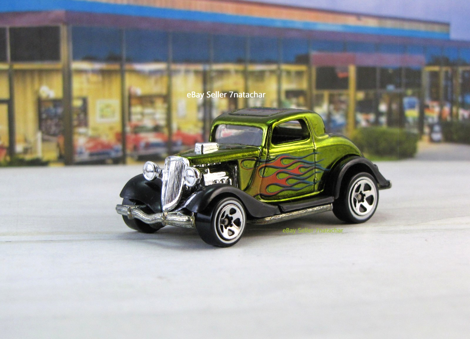 1934 Ford Coupe Flathead V8 Hot Rod Metal Model Collectible Car A1