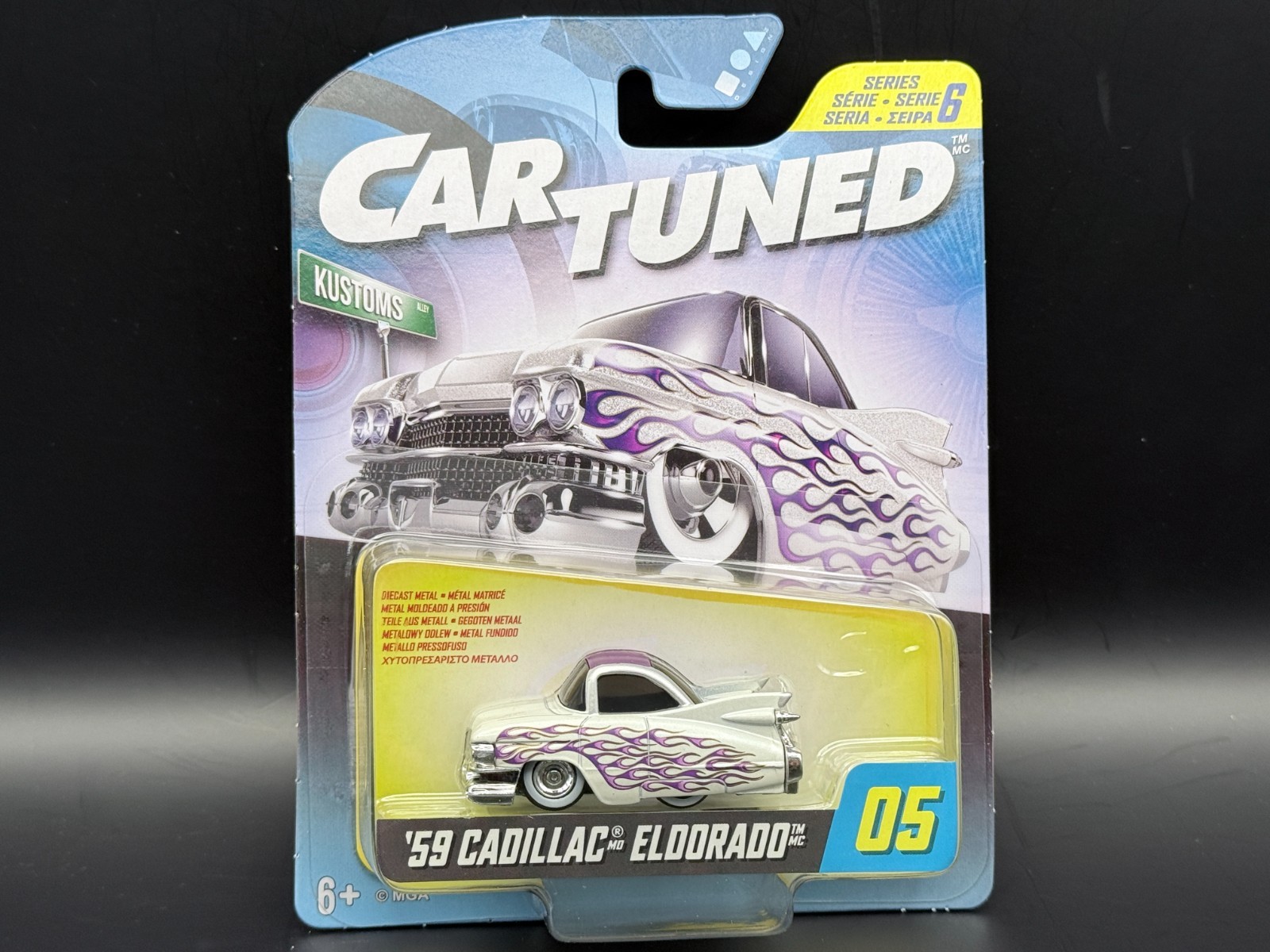 Cartuned 59 Cadillac Eldorado White with Flame Series 6 Hobby Alt. 2026 #05 1/64