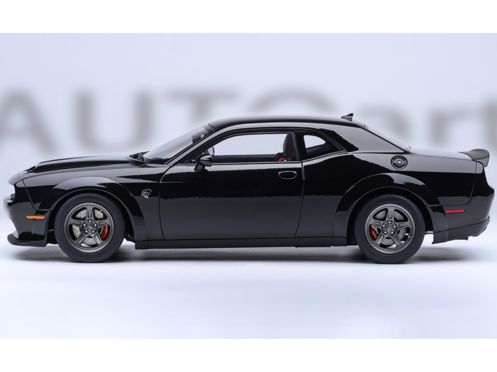 2023 DODGE CHALLENGER SRT SUPER STOCK PITCH BLACK 1/18 MODEL BY AUTOART 71765