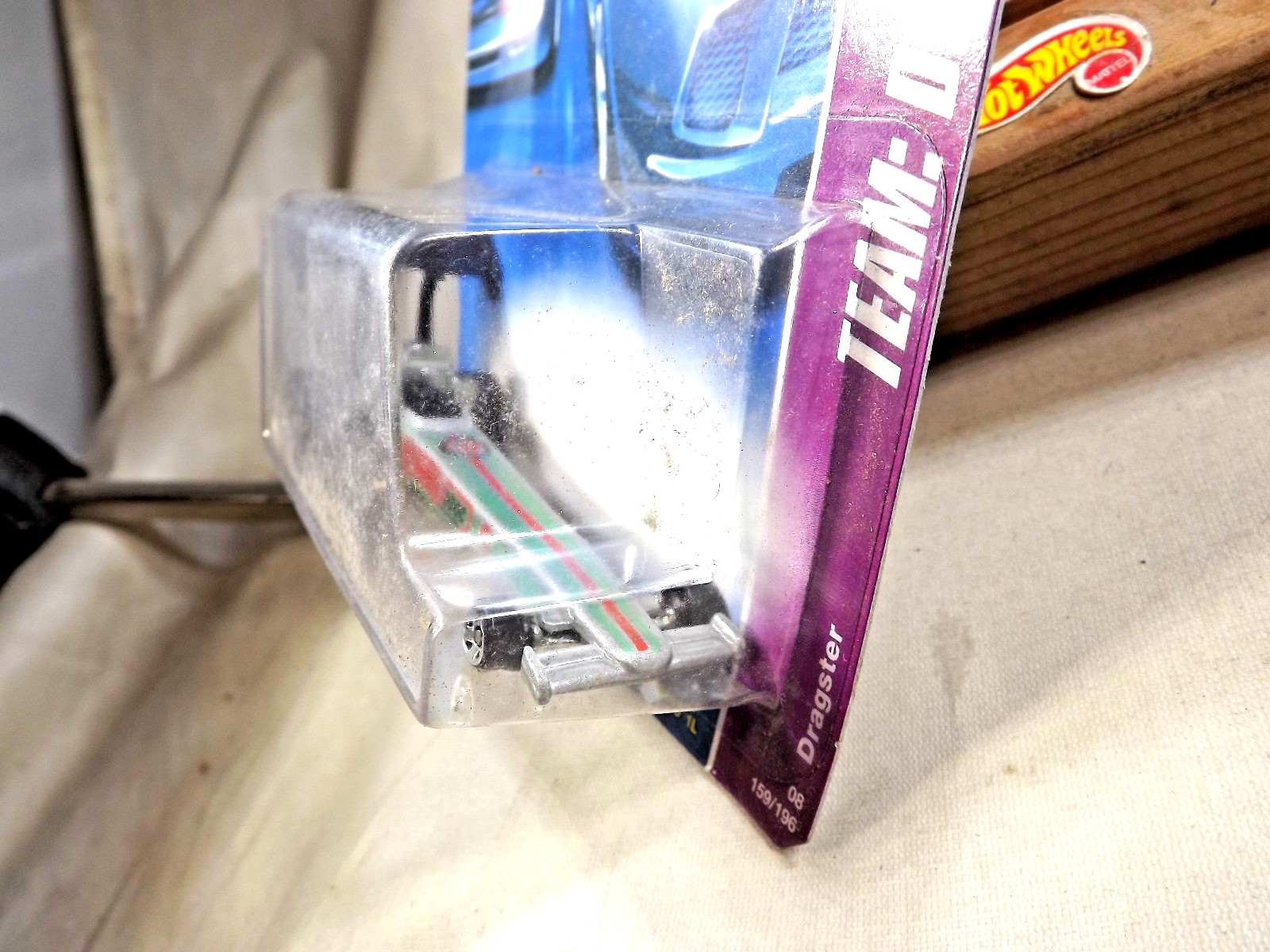 2008 Hot Wheels #159 Team: Drag Racing 3/4 DRAGSTER Gray w/Chrome 5 Spoke Wheels