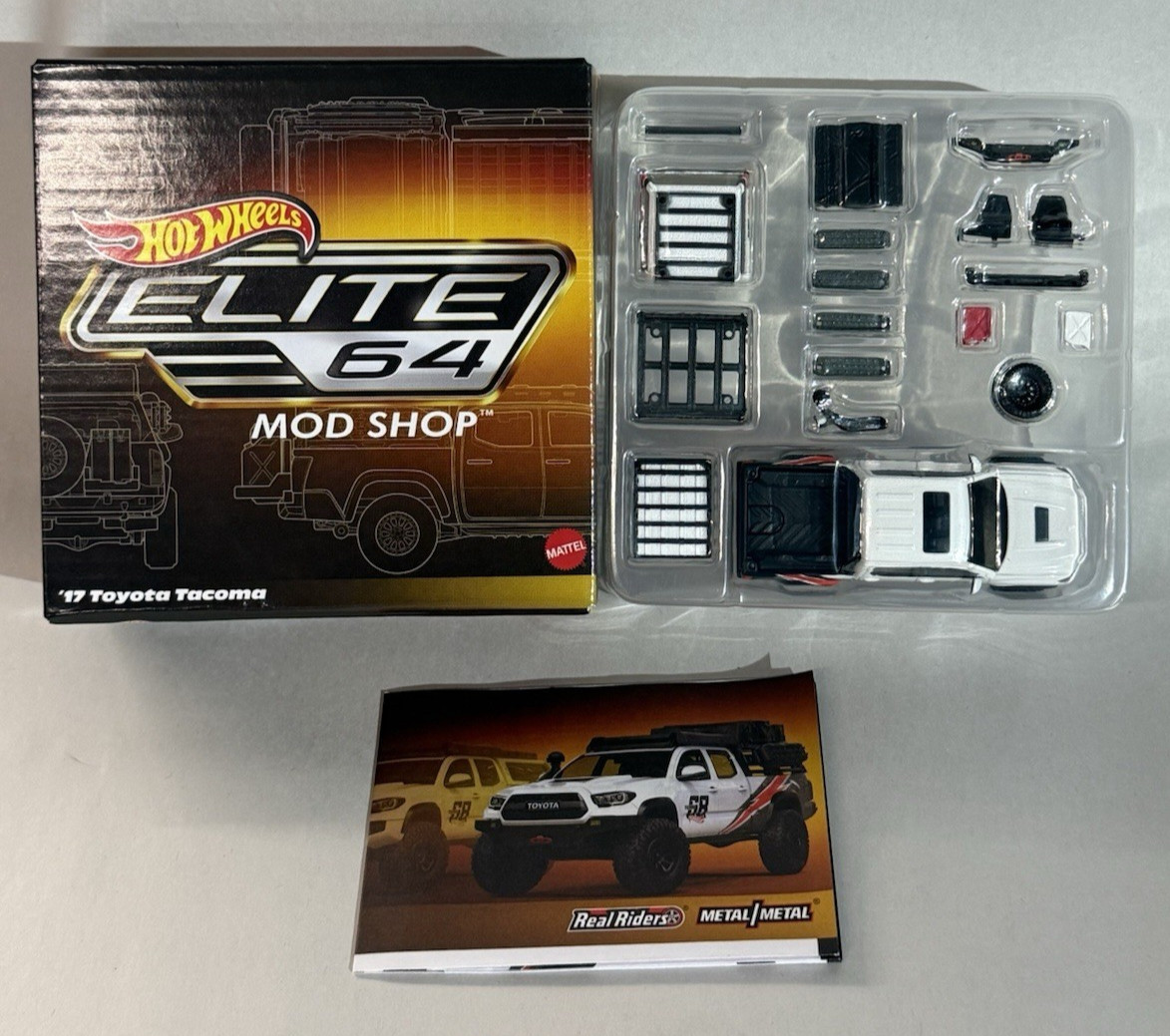 Hot Wheels Elite 64 Mod Shop ’17 TOYOTA TACOMA Gloss White 1:64 Diecast HNJ64