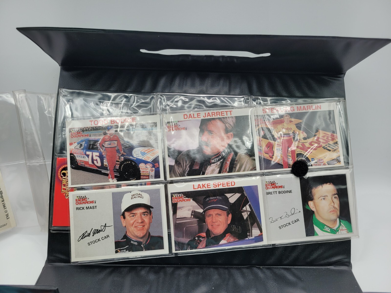 1990 Racing Champions NASCAR Stock Car Collectors Case With 24 Cars And Cards