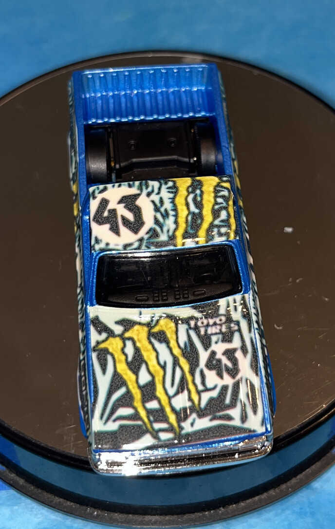 Hot wheels ‘83 Chevy Silverado Monster Energy Go Pro Real Riders It’s A Custom