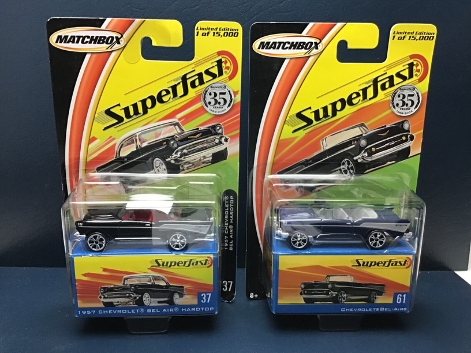 2 pcs Matchbox Superfast Chevrolet Bell Air Hardtop & Convertible
