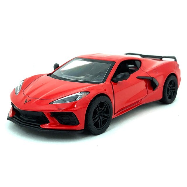5432) Kinsmart 1:36 scale -5″ . 2021 Corvette C8 – Diecast Toy Car. Red color