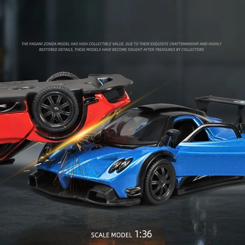 1:36 Diecast Pagani Zonda R Model Car Alloy Pull Back Toy Kids Gift