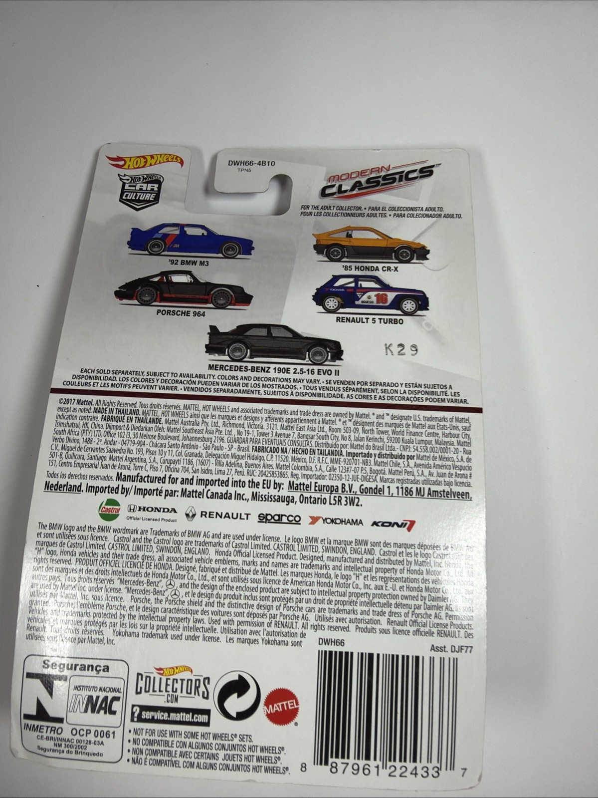 Hot Wheels Premium Modern Classics Mercedes-Benz 190E 2.5-16 EVO II 5/5