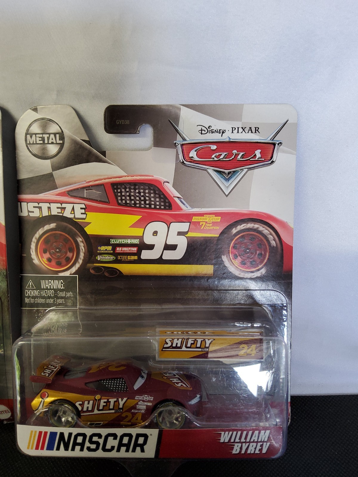 New Pixar Disney Cars NASCAR Gogo Logano William Byrev Metal Series Mattel 24 22