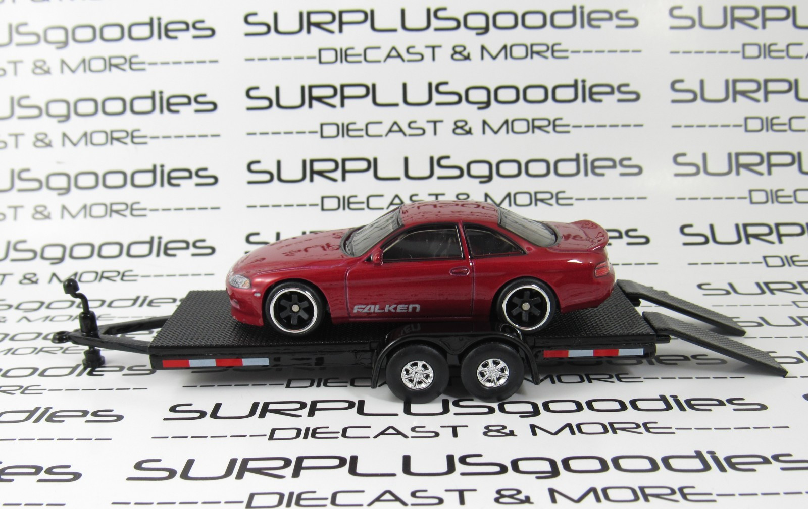 Hot Wheels 1:64 LOOSE Track Day: Dark Red 1996 TOYOTA SOARER JZZ30 w/Car Trailer