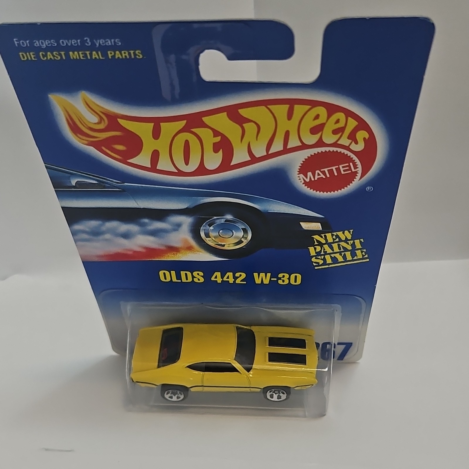 Hot Wheels Olds 442 W-30 Speed Fleet 1:64 Yellow Black Diecast 1991 Unopened