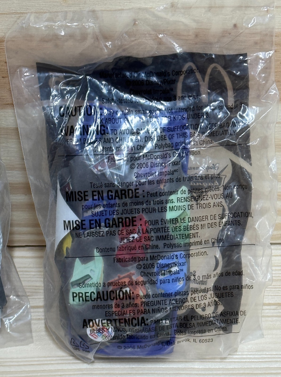 McDonald’s Happy Meal Disney Pixar Cars 2006 Complete Set of 7 New Sealed Toys