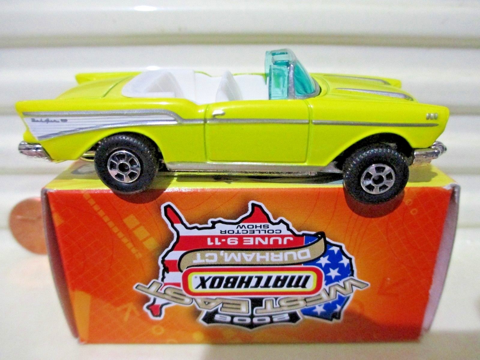 2006 MATCHBOX USA TOY SHOW DEALER YELLOW 1957 CHEVY BELAIR SUPERFAST MINT BOXED*